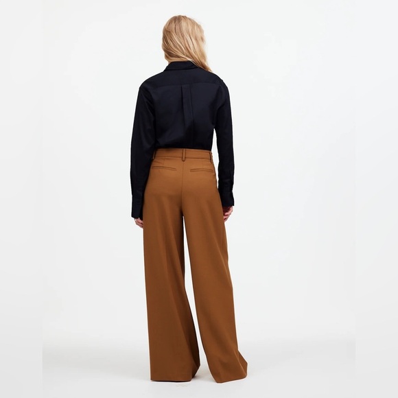 Madewell The Harlow Superwide-Leg Trouser in Camel - Picture 4 of 13